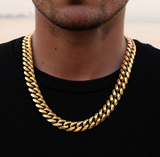 12mm 18K Gold Cuban Link Chain