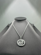 Sterling Silver Ancient Dragon Pendant Chain Necklace