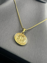 18K Gold Medusa Pendant Chain Necklace