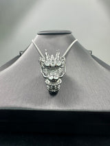 Sterling Silver Shenron Dragon Pendant Chain Necklace