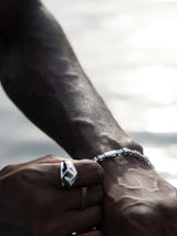 Sterling Silver Diamond Signet ring