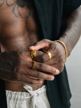 18K Gold Diamond Signet Ring