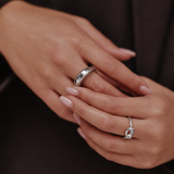 Woman's Sterling Silver Baddie Ring