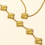 18k Gold Clover Set