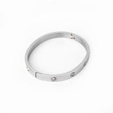 Sterling Silver Cartiar 6 Diamond Bangle Bracelet