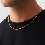 3mm 18k Gold Box Chain