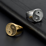 Diamond Ying Yang Ring
