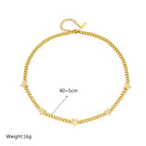 18k Gold Star Cuban Link Chain