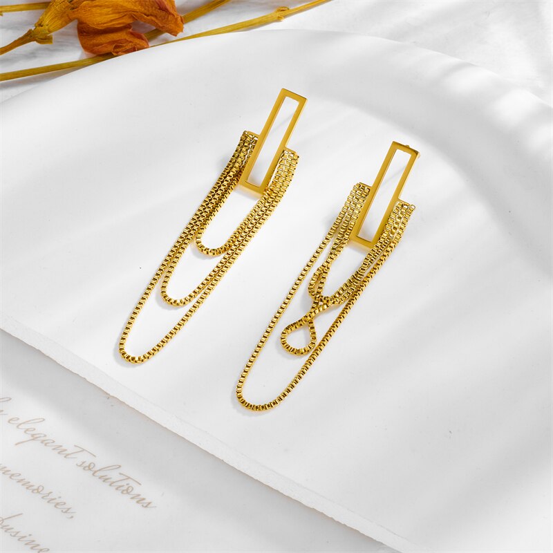 18k Gold Goddess Chandelier Earrings