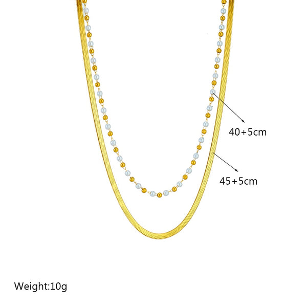 18k Gold The defiance Pearl Necklace Set