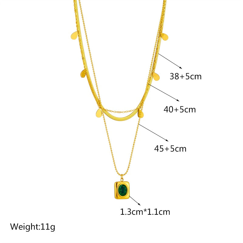 18K Gold Emerald Glory Set