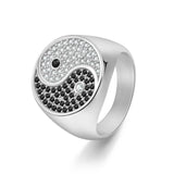 Diamond Ying Yang Ring