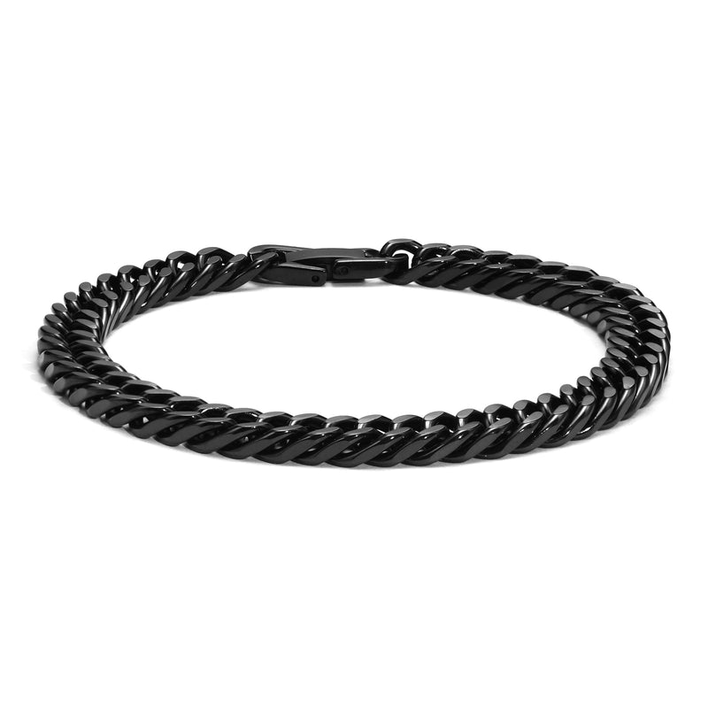 8mm Double Curb Chain Bracelet