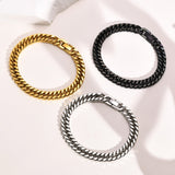 8mm Double Curb Chain Bracelet