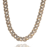 Diamond Baguette 18k Gold Prong Cuban Link