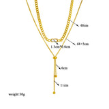 18k Gold Zip Chain Gem Cuban Set