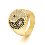 Diamond Ying Yang Ring