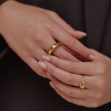 Woman's 18K Gold Baddie Ring