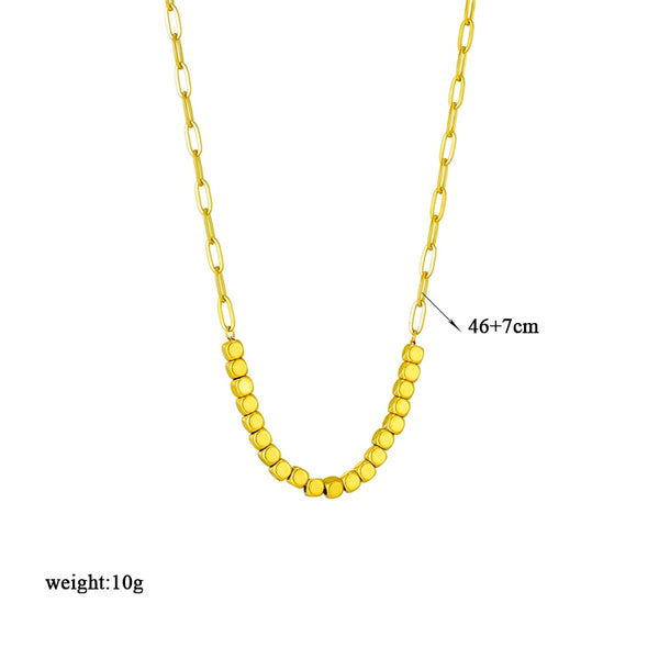 18k Gold Cubed Miami Link Necklace Chain