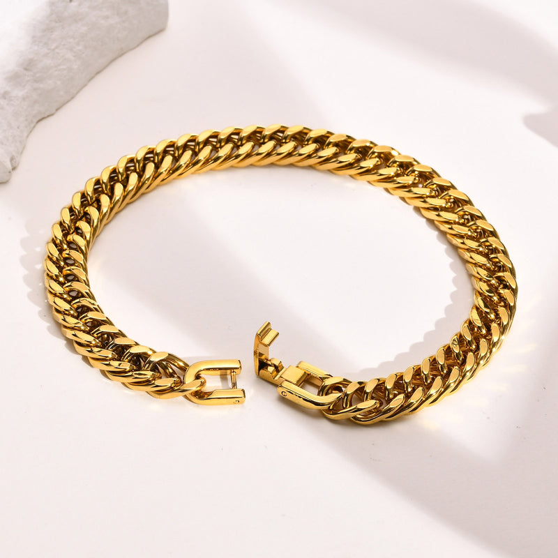8mm Double Curb Chain Bracelet