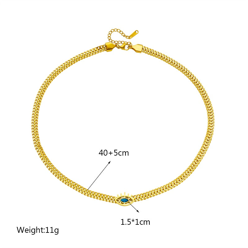 18k Gold Cuban Sapphire Chain