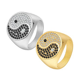 Diamond Ying Yang Ring