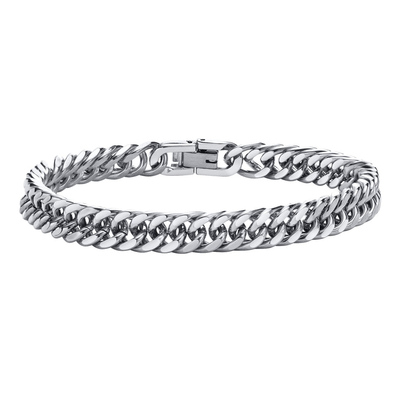 8mm Double Curb Chain Bracelet