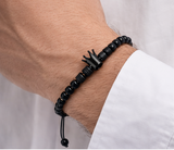 Black Crown Bead Bracelet