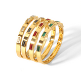18k Gold Black Onyx Bangle Bracelet