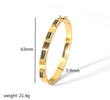 18k Gold Black Onyx Bangle Bracelet