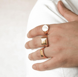 18K Gold Rectangle Signet Ring