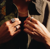 Sterling Silver Compass Ring