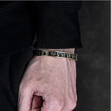 18k Gold Mafia Black Bangle Bracelet