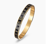 18k Gold Mafia Black Bangle Bracelet