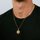 18K Gold Medusa Pendant Chain Necklace