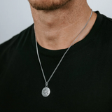 Sterling Silver Medusa Pendant Chain Necklace