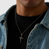 Sterling Silver Crucifix Cross Chain Necklace