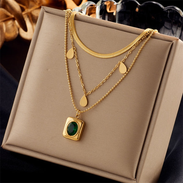 18K Gold Emerald Glory Set