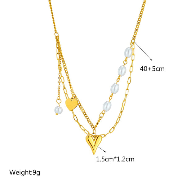 18K Gold Celestial Pearl Necklace Set