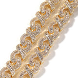 Diamond Baguette 18k Gold Prong Cuban Link