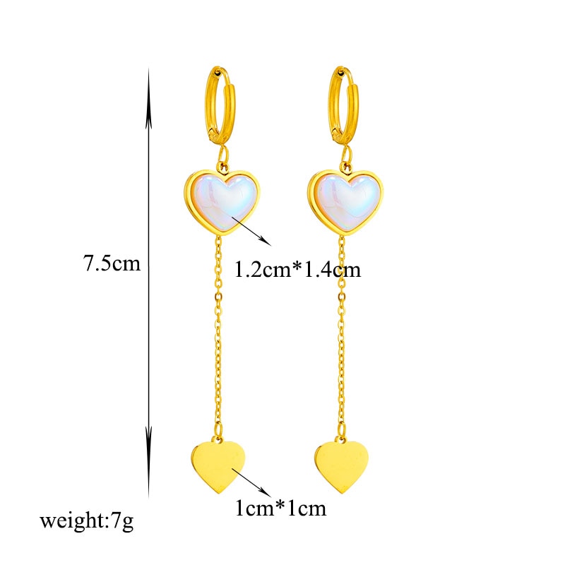 18k Gold Pearl Hearted Earrings