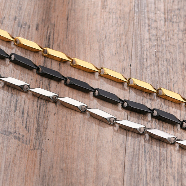 Bar Linked Bracelet (18k Gold / Sterling Silver)