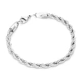 4mm Sterling Silver Rope Bracelet