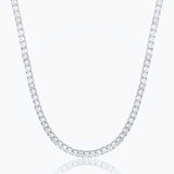 Sterling Silver 4mm Moissanite Tennis Chain