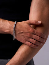 Sterling Silver 4mm Moissanite Tennis Bracelet