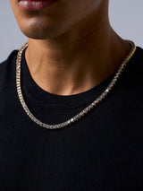 18k Gold 4mm Moissanite Tennis Chain