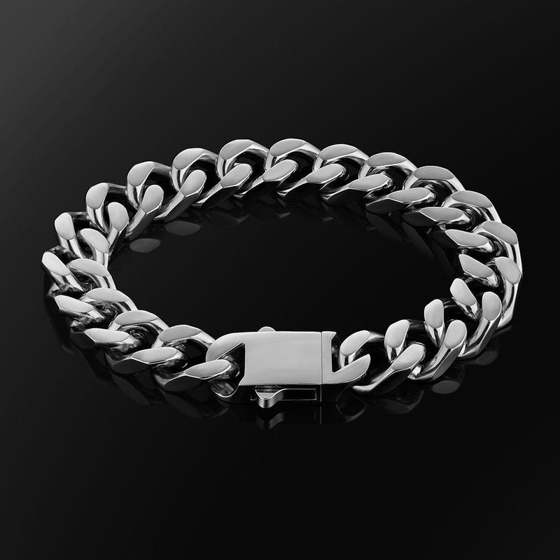 Sterling Silver Clasp Cuban Bracelet