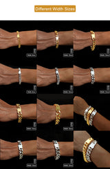 18k Gold Clasp Cuban Bracelet