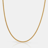 2mm 18k Gold Cuban Link Chain