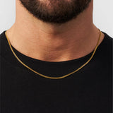 2mm 18k Gold Cuban Link Chain
